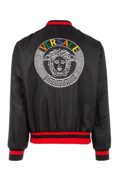 versace embroidered medusa bomber jacket